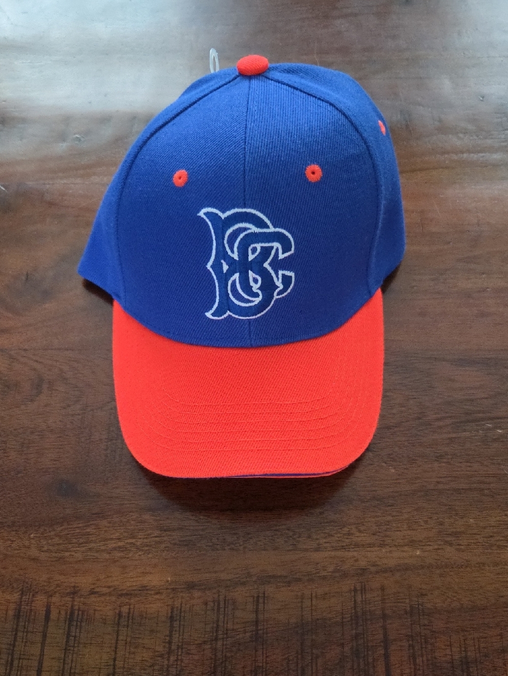 NEW Blue and Orange Men’s Baseball Cap with Embroidered Logo